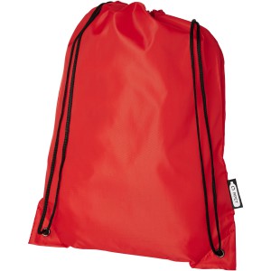 Oriole RPET drawstring backpack, Red (Backpacks)