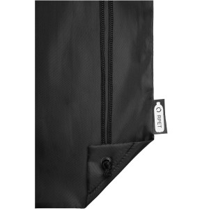 Oriole RPET drawstring backpack, solid black (Backpacks)