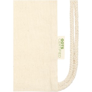 Orissa 100 g/m2 GOTS organic cotton drawstring backpack, natural (Backpacks)