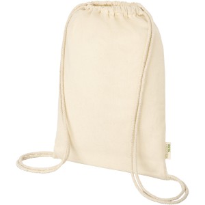Orissa 100 g/m2 GOTS organic cotton drawstring backpack, natural (Backpacks)