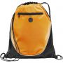 Peek drawstring backpack, Orange, solid black