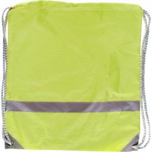 Polyester (190T) drawstring backpack Sylvie, yellow (Backpacks)