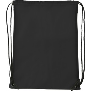 Polyester (210D) drawstring backpack, black (Backpacks)