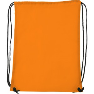 Polyester (210D) drawstring backpack, fluor orange (Backpacks)