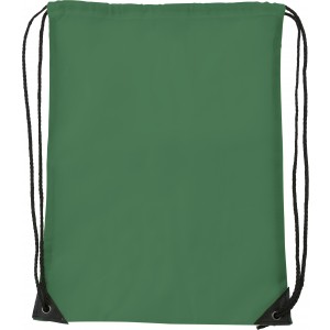 Polyester (210D) drawstring backpack, green (Backpacks)