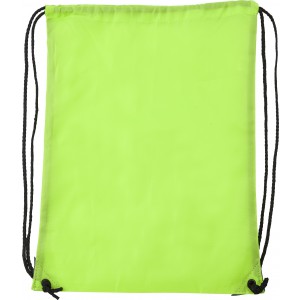 Polyester (210D) drawstring backpack, lime (Backpacks)