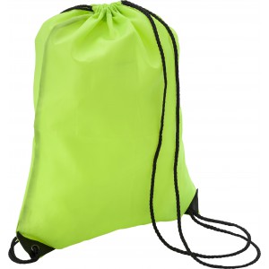 Polyester (210D) drawstring backpack, lime (Backpacks)