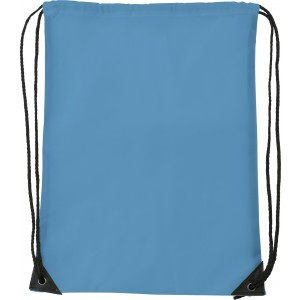 Polyester (210D) drawstring backpack Steffi, light blue (Backpacks)