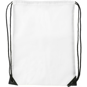 Polyester (210D) drawstring backpack Steffi, white (Backpacks)