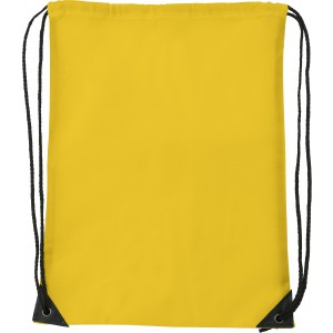 Polyester (210D) drawstring backpack, yellow (Backpacks)
