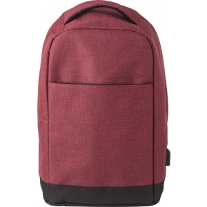 Polyester (600D) backpack Cruz, burgundy (Backpacks)
