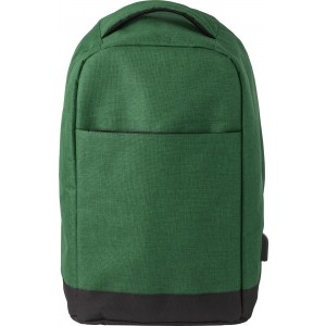 Polyester (600D) backpack Cruz, dark green (Backpacks)