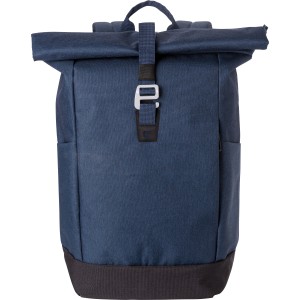 Polyester (600D) rolltop backpack Oberon, Blue (Backpacks)