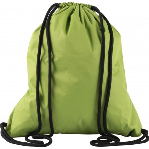 Pongee (190T) drawstring backpack Elise, light green (Backpacks)