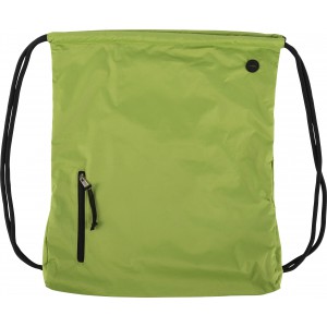 Pongee (190T) drawstring backpack Elise, light green (Backpacks)