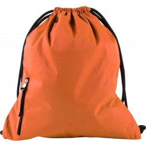 Pongee (190T) drawstring backpack Elise, orange (Backpacks)
