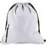 Pongee (190T) drawstring backpack Elise, white