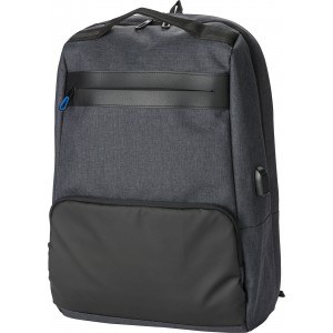 PVC backpack Romy, black (Backpacks)