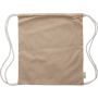 Recycled cotton drawstring bag Joy, Brown/Khaki