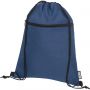 Ross RPET drawstring backpack, Heather navy