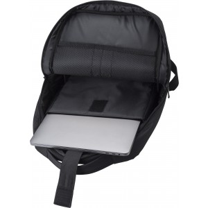 RPET (300D) laptop backpack Jesse, black (Backpacks)
