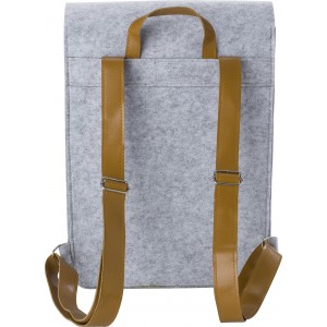 RPET felt backpack Avery, light grey (Backpacks)