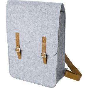 RPET felt backpack Avery, light grey (Backpacks)