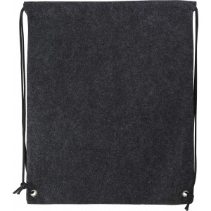 RPET felt drawstring backpack Maya, dark grey (Backpacks)