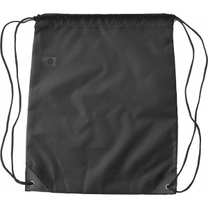 RPET polyester (190T) drawstring backpack Enrique, black (Backpacks)