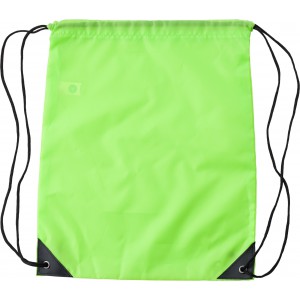 RPET polyester (190T) drawstring backpack Enrique, lime (Backpacks)