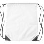 RPET polyester (190T) drawstring backpack Enrique, white