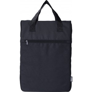 RPET polyester (600D) backpack Olive, black (Backpacks)