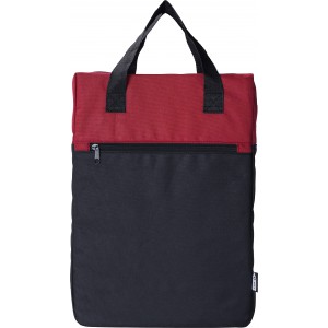 RPET polyester (600D) backpack Olive, red (Backpacks)