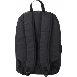 RPET polyester (600D) laptop backpack Phineas, black (Backpacks)