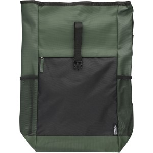 rPET polyester (600D) roll-top backpack Yani, green