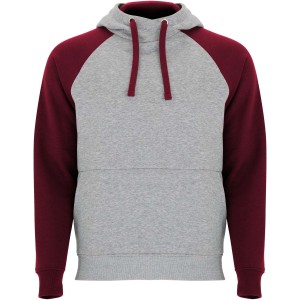 Badet kids two-tone hoodie, Heather grey, Garnet (Pullovers)