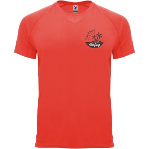 Bahrain short sleeve men's sports t-shirt, Fluor Coral (T-shirt, mixed fiber, synthetic)