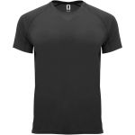 Bahrain short sleeve men's sports t-shirt, Solid black (R04073O)