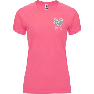 Bahrain short sleeve women's sports t-shirt, Fluor Lady Pink (T-shirt, mixed fiber, synthetic)