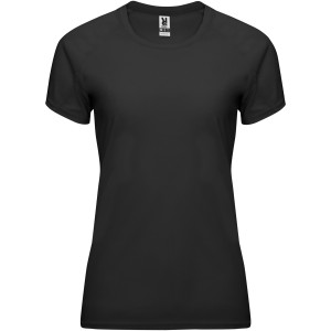 Bahrain short sleeve women's sports t-shirt, Solid black (T-shirt, mixed fiber, synthetic)