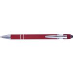 Ballpen with rubber finish, red (8462-08CD)