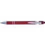 Ballpen with rubber finish, red