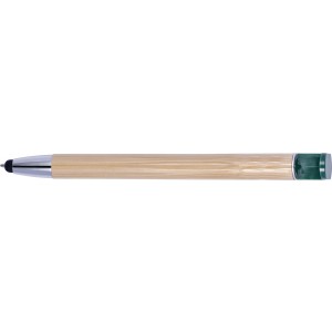 Bamboo 2-in-1 ballpen Colette, green (Wooden, bamboo, carton pen)