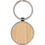 Bamboo and metal key chain Tillie, bamboo (748578-823)