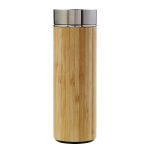 Bamboo and stainless steel double walled bottle Yara, brown (8858-11)