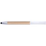 Bamboo ballpen and stylus, white (8988-02)