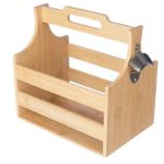 Bamboo bottle holder Hans, brown (1097270-11)