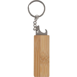 Bamboo key holder Klaus, brown (Keychains)