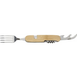 Bamboo multifunctional cutlery set Ainsley, brown (Wood kitchen equipments)