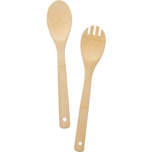 Bamboo salad cutlery Elara, Brown/Khaki (Wood kitchen equipments)